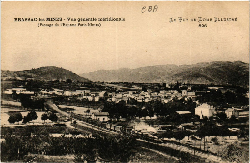 Carte postale ancienne Brassac-les-Mines vue générale meridionale à Brassac-les-Mines