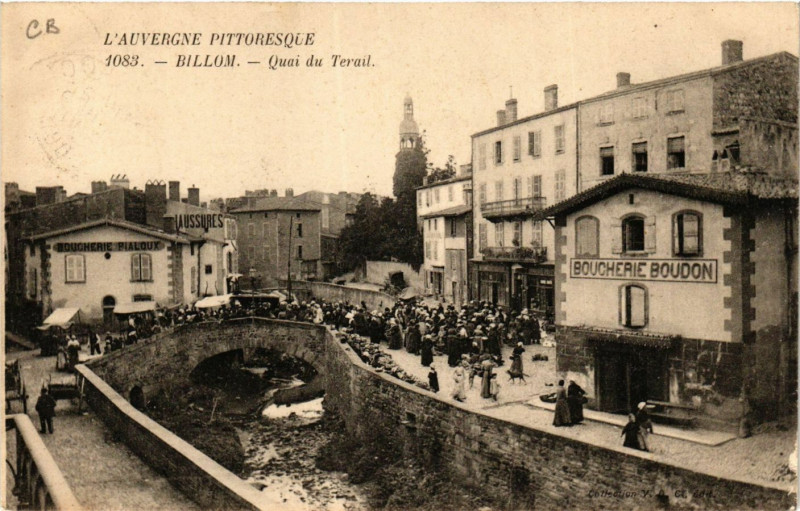 Carte postale ancienne Billom Quai du Terail à Billom