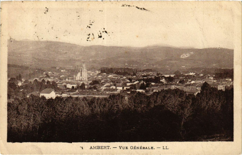 Carte postale ancienne Ambert vue générale à Ambert