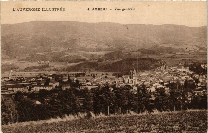 Carte postale ancienne Ambert vue générale à Ambert
