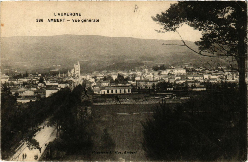 Carte postale ancienne Ambert vue générale à Ambert