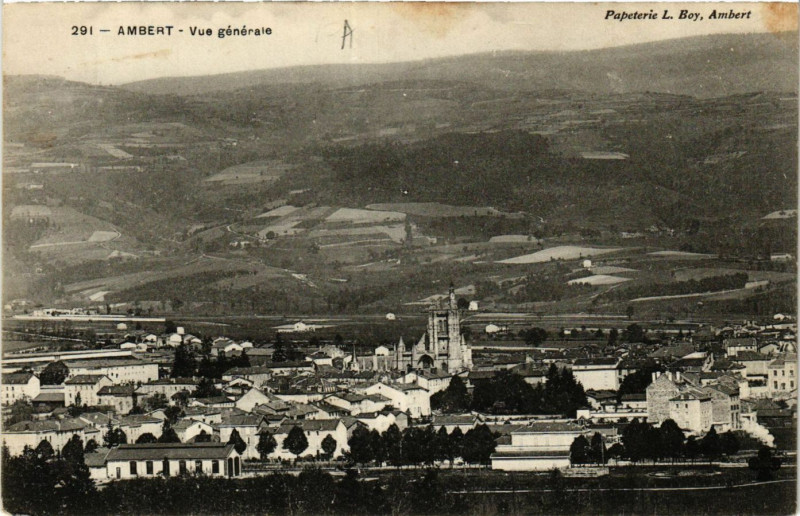 Carte postale ancienne Ambert vue générale à Ambert