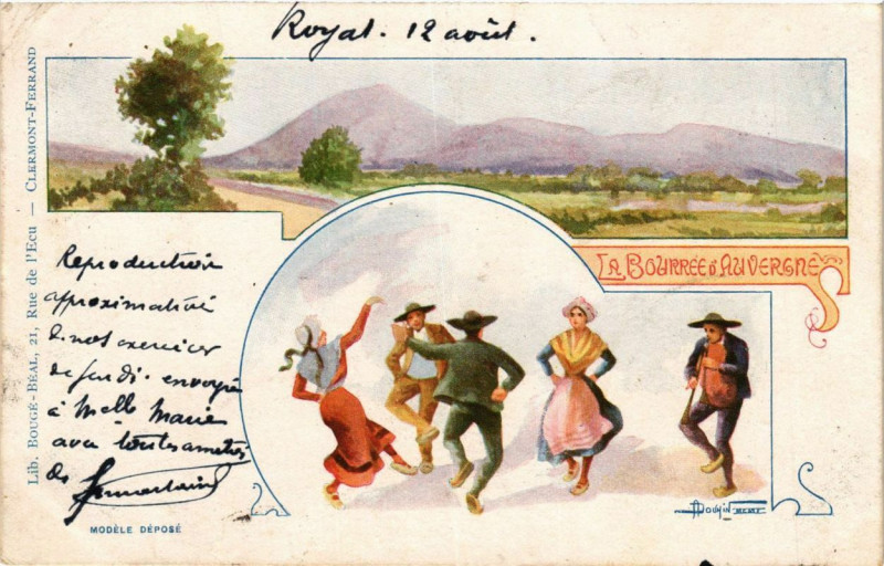 Carte postale ancienne La bourre d'Auvergne
