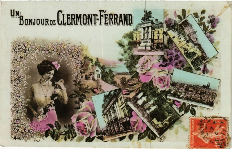 Carte postale ancienne Un Bonjour de Clermont-Ferrand à Clermont-Ferrand