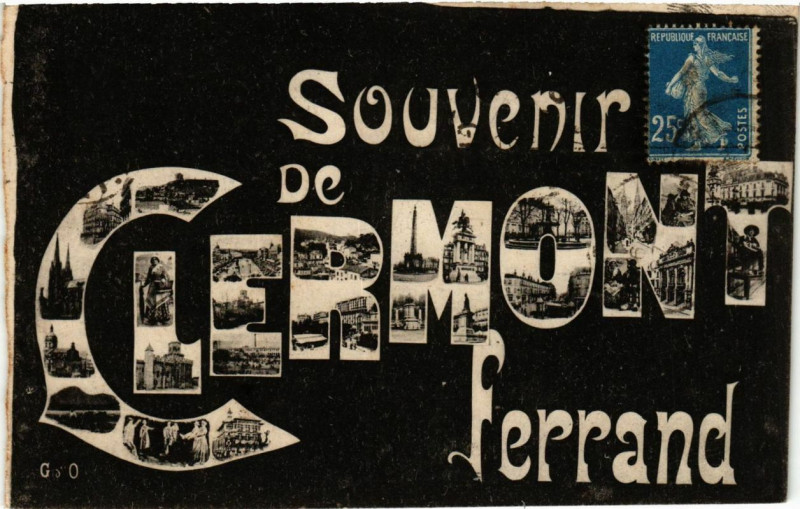 Carte postale ancienne Souvenir de Clermont-Ferrand à Clermont-Ferrand