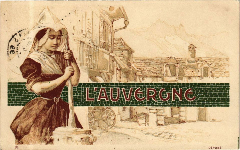 Carte postale ancienne L'Auvergne
