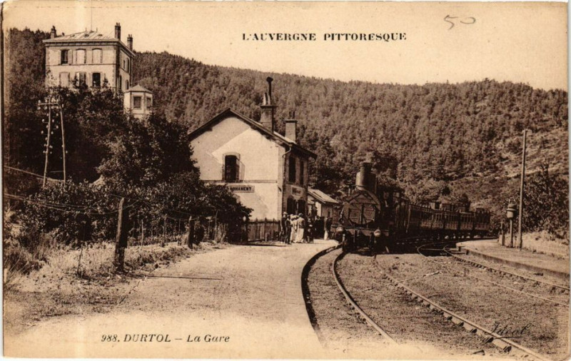 Carte postale ancienne L'Auvergne Pittoresque - Durtol - La Gare à Durtol