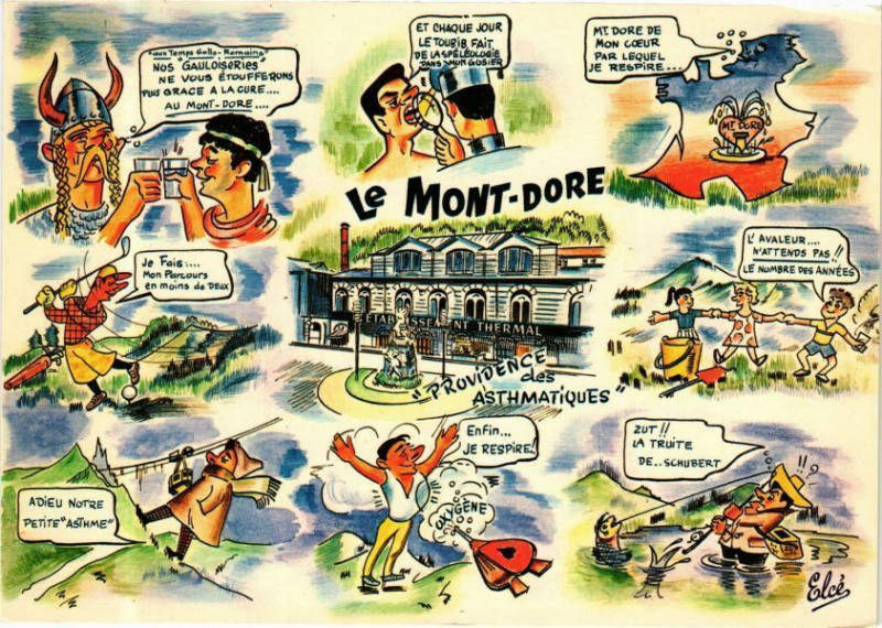 Carte postale ancienne Le Mont-Dore - Providence des Asthmatiques à Mont-Dore