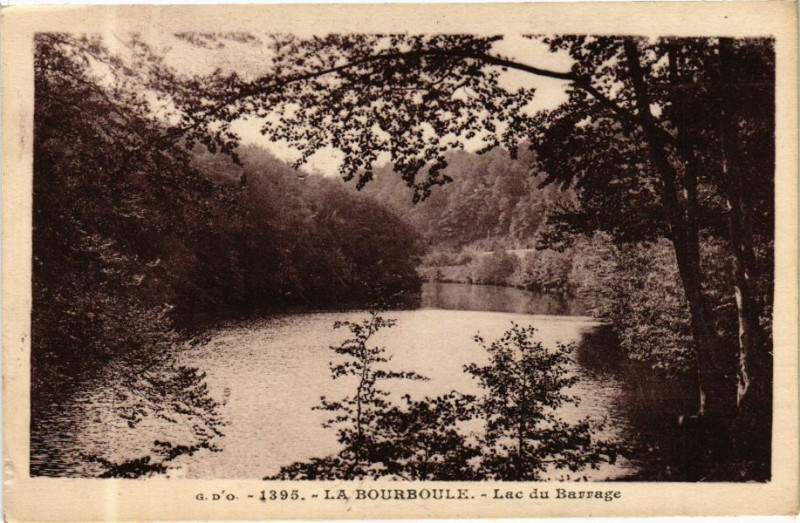 Carte postale ancienne G. D'O. - La Bourboule - Lac du Barrage à La Bourboule
