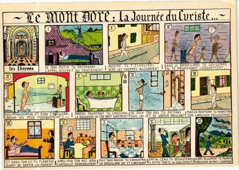 Carte postale ancienne Le Mont-Dore - La Journée du Curiste à Mont-Dore