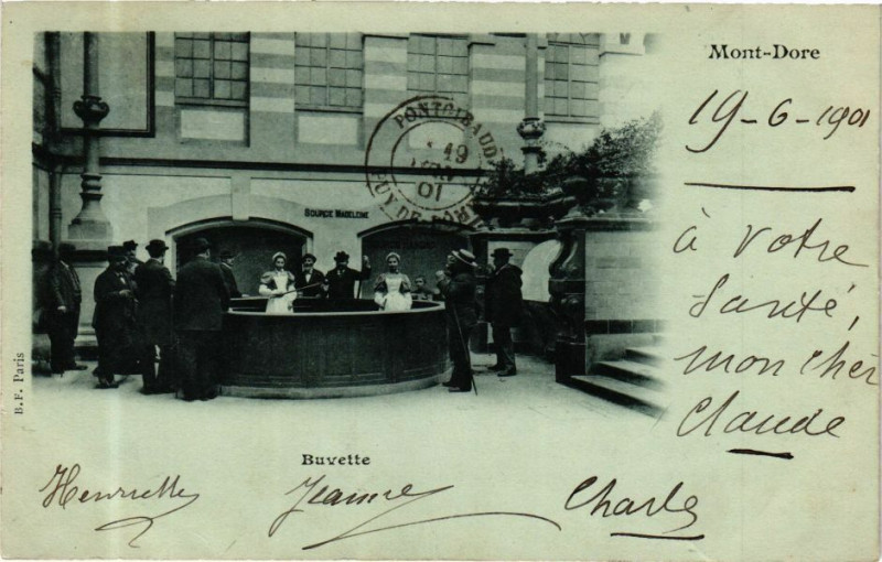 Carte postale ancienne Mont-Dore - Buvette à Mont-Dore