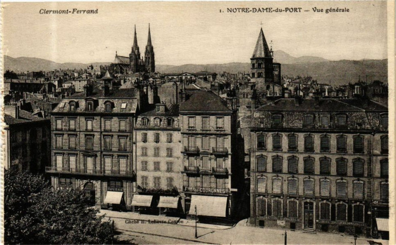 Carte postale ancienne Clermont-Ferrand - N.-D.-du-Port - Vue générale à Clermont-Ferrand
