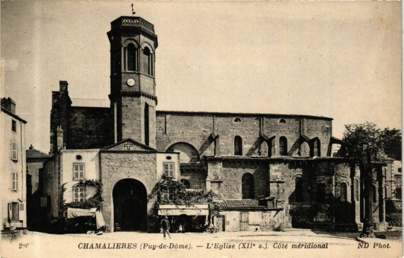 Carte postale ancienne Chamalieres (Puy-de-Dome) - L'Eglise (Xii s.) - Cote meridional à Chamalières