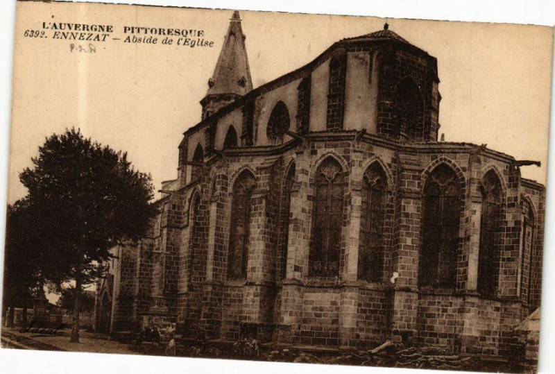 Carte postale ancienne L'Auvergne Pittoresque - Ennezat - Abside de l'Eglise à Ennezat
