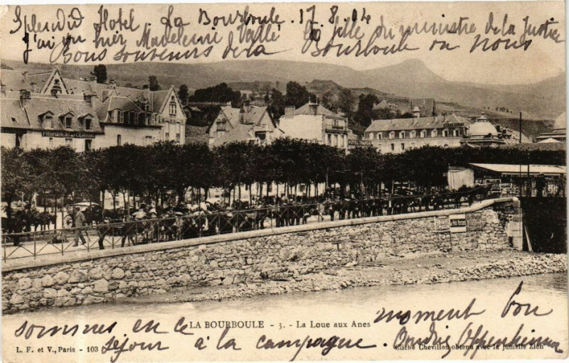 Carte postale ancienne La Bourboule - La Loue aux Anes à La Bourboule