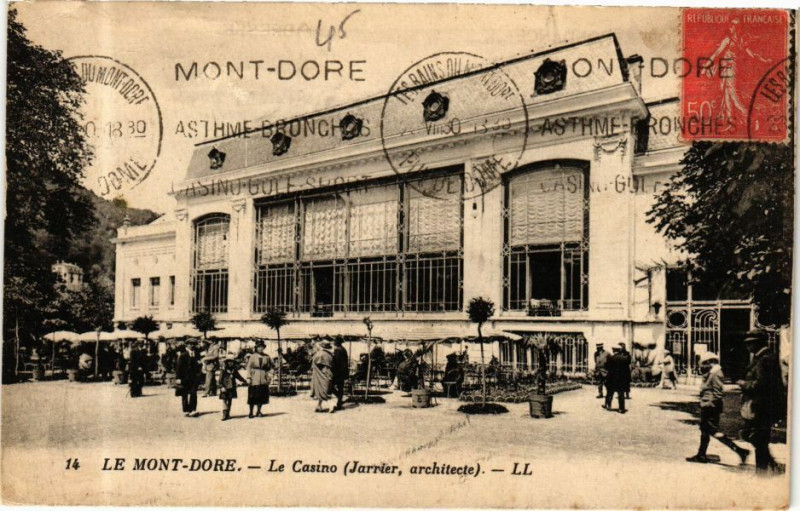 Carte postale ancienne Le Mont-Dore - Le Casino (Jarrier architecte) à Mont-Dore