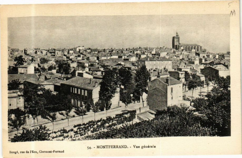 Carte postale ancienne Montferrand - Vue générale
