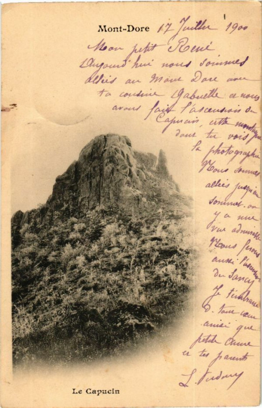 Carte postale ancienne Mont-Dore - Le Capucin à Mont-Dore