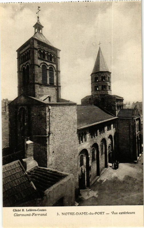 Carte postale ancienne Clermont-Ferrand - N.-D.-du-Port - Vue exterieure à Clermont-Ferrand