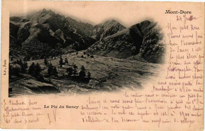 Carte postale ancienne Mont-Dore - Le Pic du Sancy à Mont-Dore