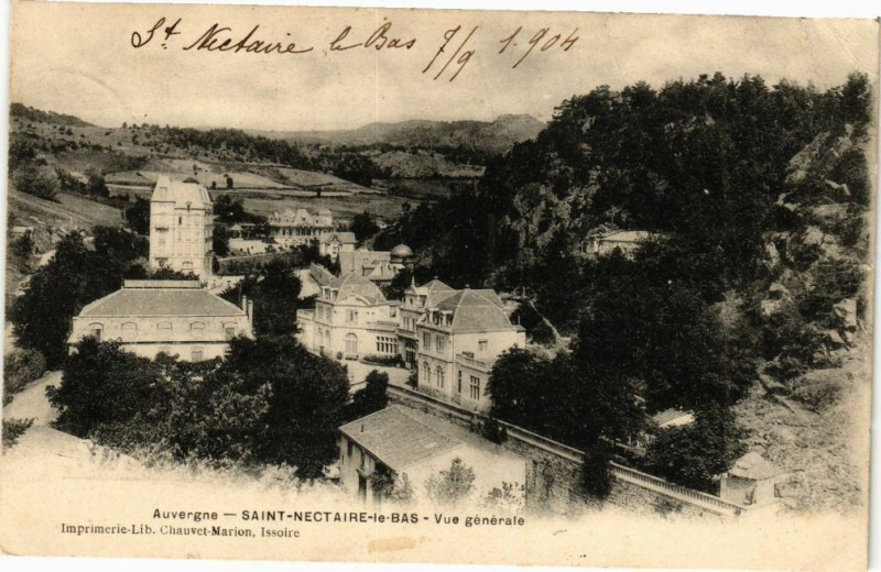 Carte postale ancienne Saint-Nectaire-le-Bas - Vue générale à Saint-Nectaire