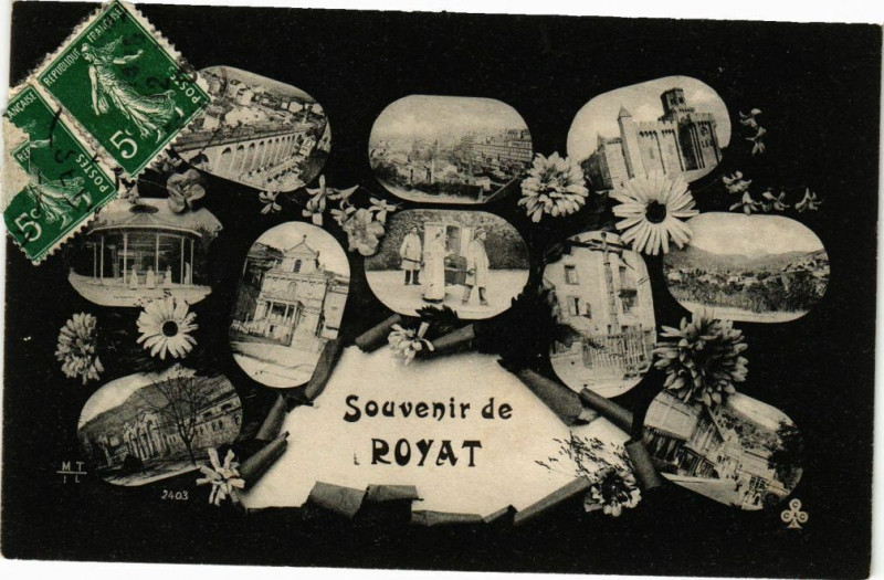 Carte postale ancienne Souvenir de Royat à Royat