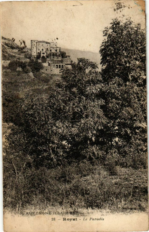 Carte postale ancienne Royat - Le paradis à Royat