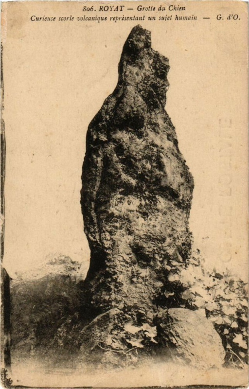 Carte postale ancienne Royat - Grotte du chien à Royat
