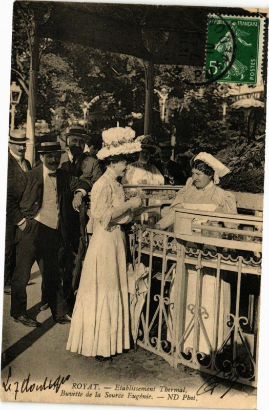 Carte postale ancienne Royat - Etabl. tHERMal à Royat