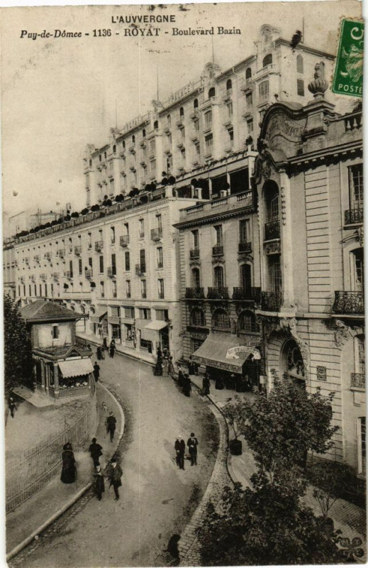 Carte postale ancienne Royat - Boulevard bazin à Royat