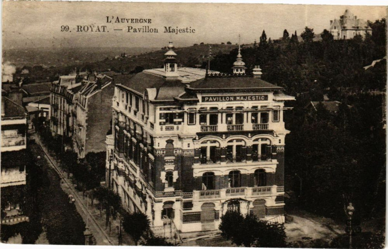 Carte postale ancienne Royat - Pavillon majestic à Royat