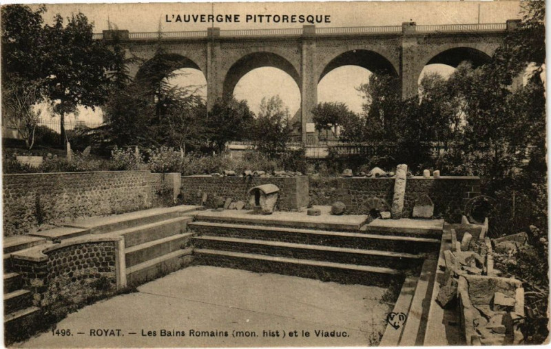 Carte postale ancienne Royat-les-Bains romains à Royat