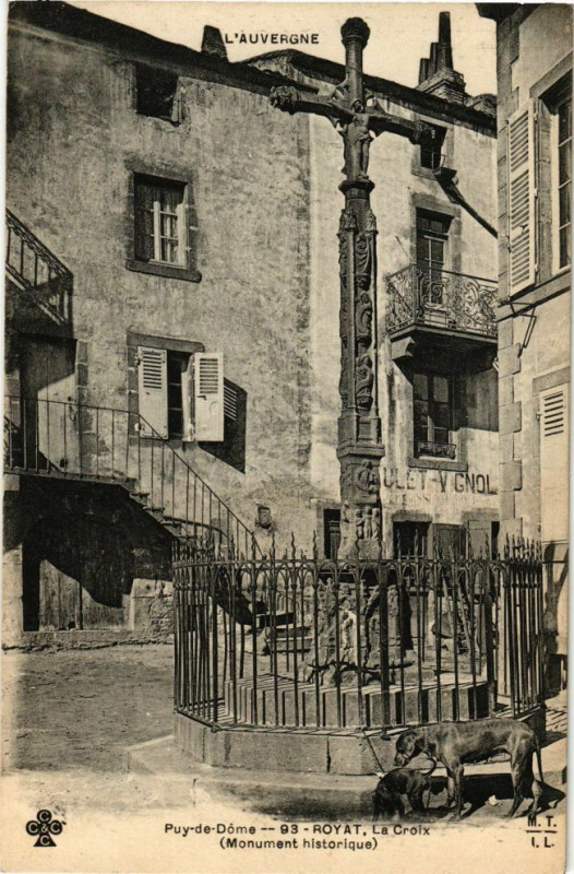 Carte postale ancienne Puy-de-Dome - Royat la croix à Royat