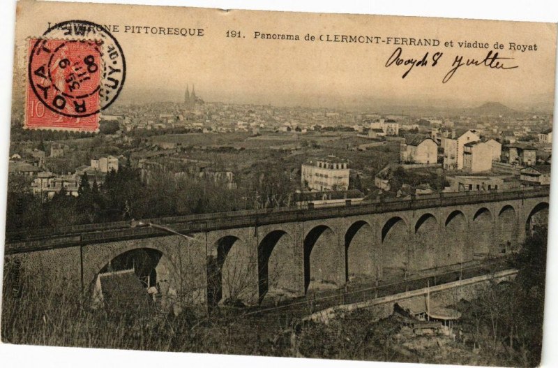 Carte postale ancienne Panorama de Clermont-Ferrand à Clermont-Ferrand