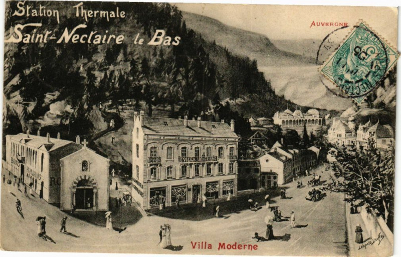 Carte postale ancienne Station tHERMale Saint-Nectaire-le-Bas à Saint-Nectaire