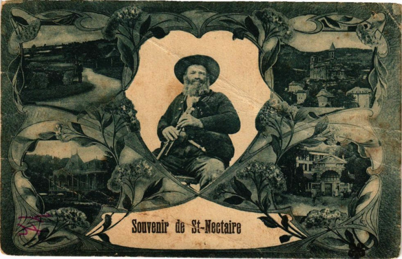 Carte postale ancienne Souvenir de Saint-Nectaire à Saint-Nectaire