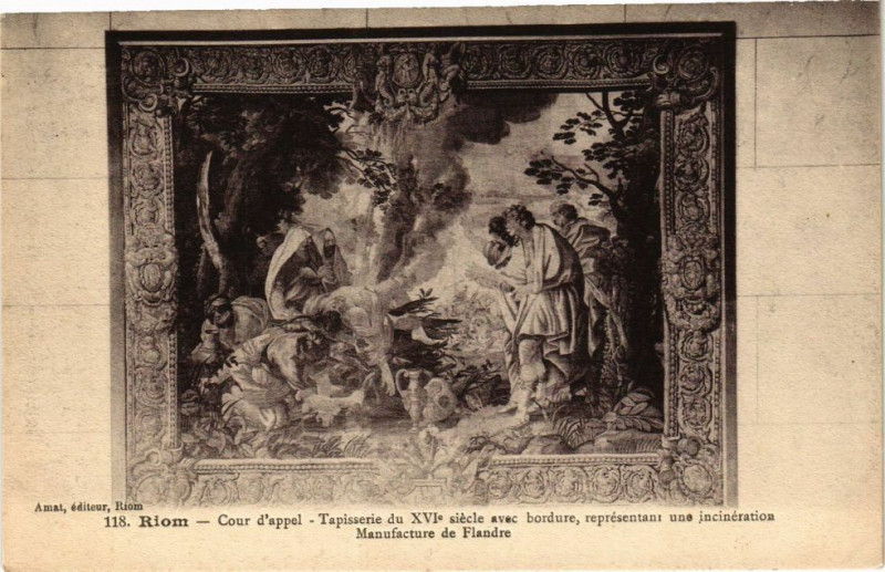 Carte postale ancienne Riom - Cour d'appel à Riom