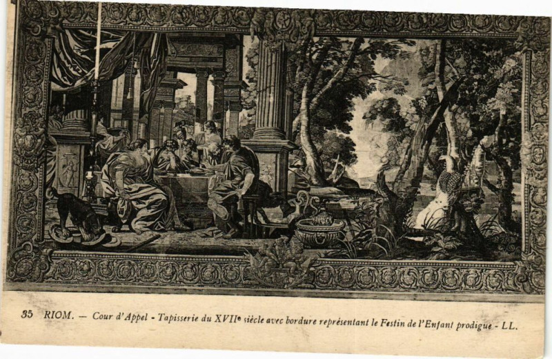 Carte postale ancienne Riom - Cour d'appel à Riom