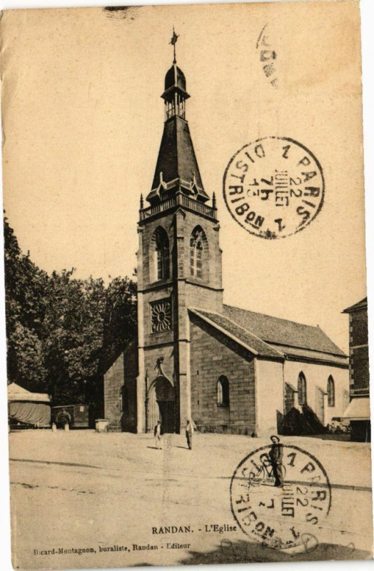 Carte postale ancienne Randan - L'Eglise à Randan