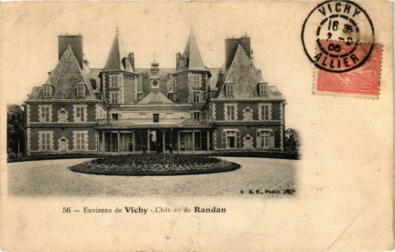 Carte postale ancienne Env. de Vichy - Chateau de Randan à Randan