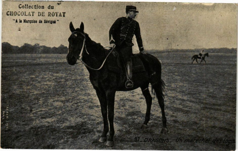 Carte postale ancienne Dragons - Un marechant des logis