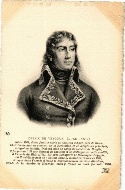 Carte postale ancienne Desaix de veygoux