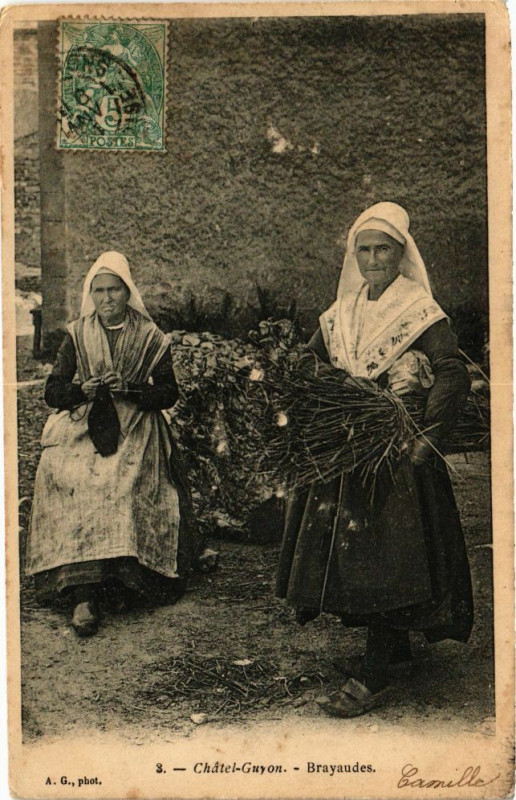 Carte postale ancienne Chatel-Guyon - Brayaudes à Châtel-Guyon