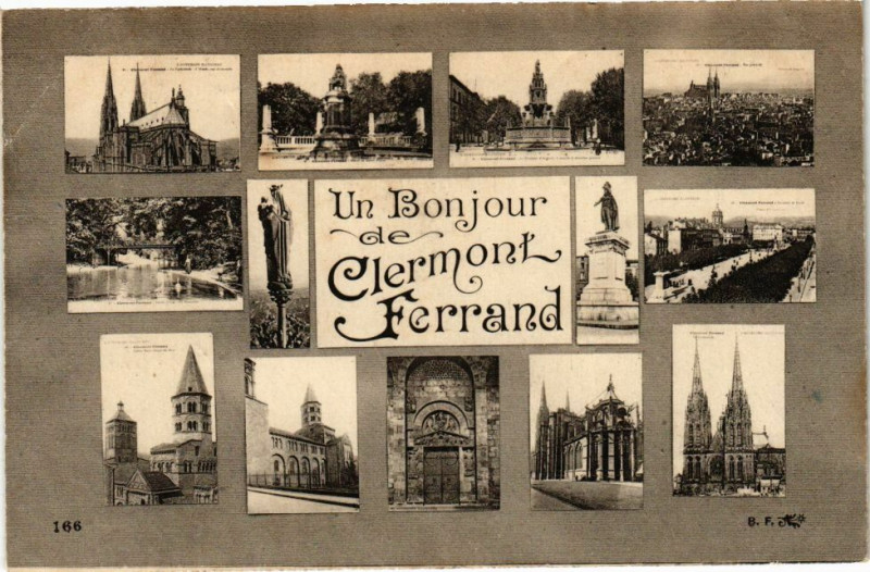 Carte postale ancienne Un Bonjour de Clermont-Ferrand à Clermont-Ferrand
