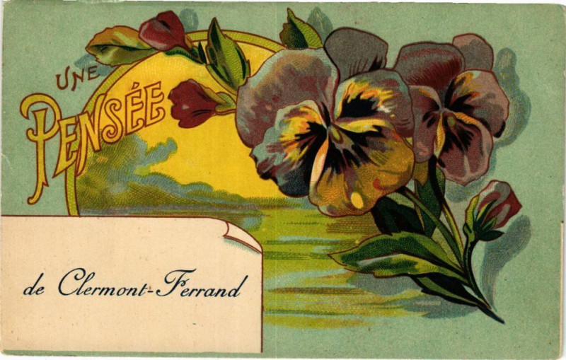 Carte postale ancienne Une Pensée de Clermont-Ferrand à Clermont-Ferrand