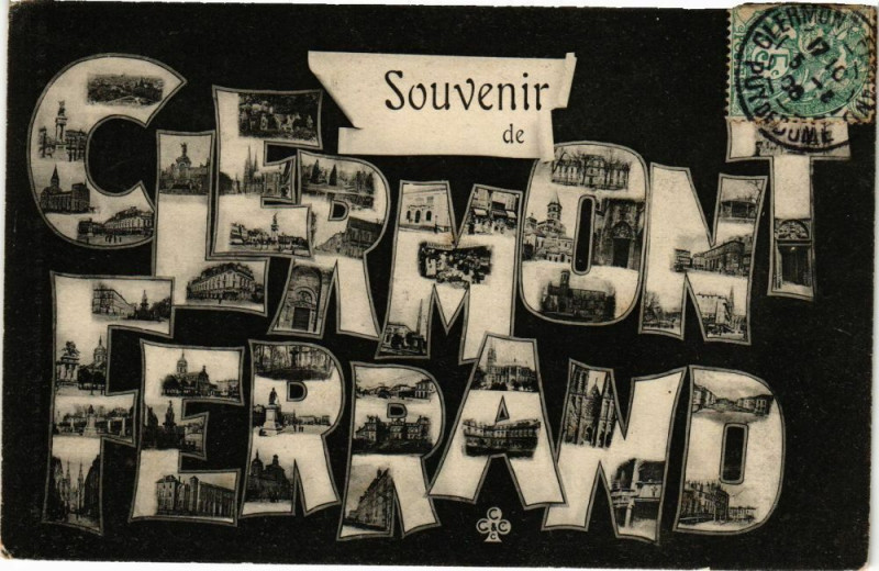 Carte postale ancienne Suvenir de Clermont-Ferrand à Clermont-Ferrand