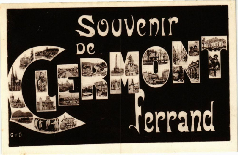 Carte postale ancienne Souvenir de Clermont-Ferrand à Clermont-Ferrand