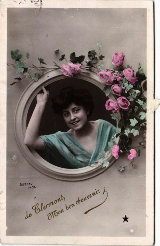 Carte postale ancienne De Clermont Mon bon Souvenir