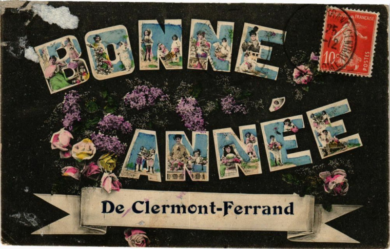 Carte postale ancienne Bonne Année de Clermont-Ferrand à Clermont-Ferrand