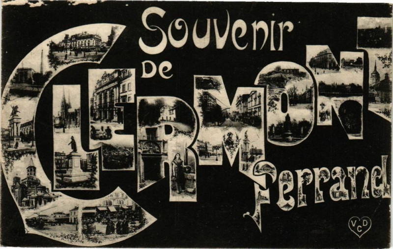 Carte postale ancienne Souvenir de Clermont-Ferrand à Clermont-Ferrand
